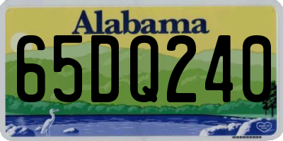 AL license plate 65DQ240