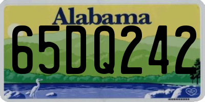 AL license plate 65DQ242