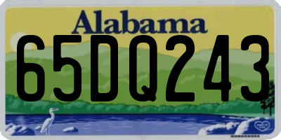 AL license plate 65DQ243