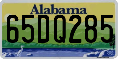 AL license plate 65DQ285