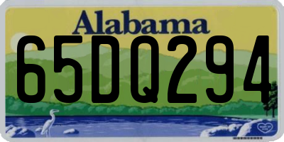 AL license plate 65DQ294