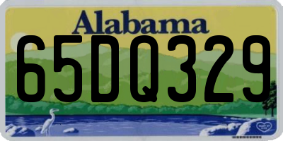 AL license plate 65DQ329