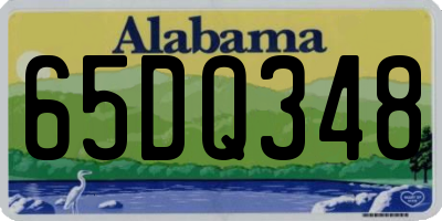 AL license plate 65DQ348