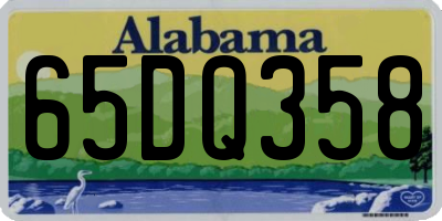 AL license plate 65DQ358
