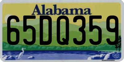 AL license plate 65DQ359