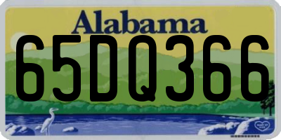 AL license plate 65DQ366
