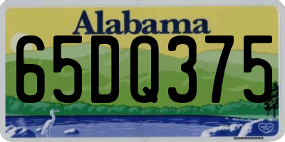 AL license plate 65DQ375