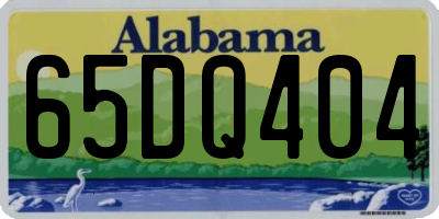 AL license plate 65DQ404