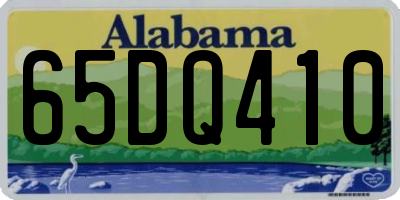 AL license plate 65DQ410