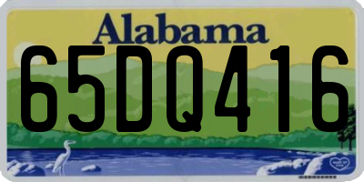 AL license plate 65DQ416