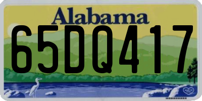 AL license plate 65DQ417