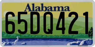 AL license plate 65DQ421