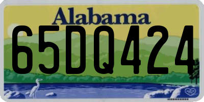 AL license plate 65DQ424