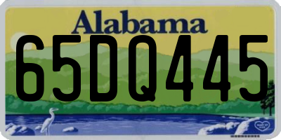 AL license plate 65DQ445