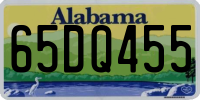 AL license plate 65DQ455