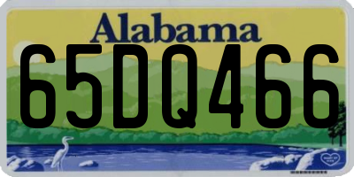 AL license plate 65DQ466