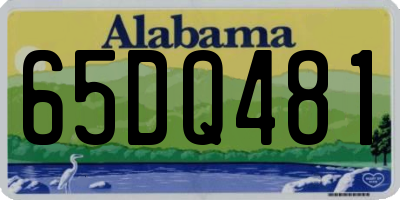AL license plate 65DQ481
