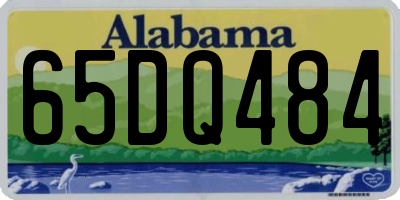 AL license plate 65DQ484
