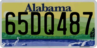 AL license plate 65DQ487