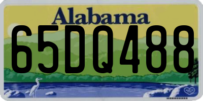 AL license plate 65DQ488