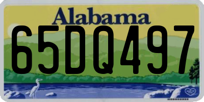 AL license plate 65DQ497