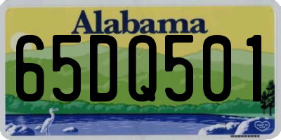 AL license plate 65DQ501