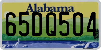 AL license plate 65DQ504