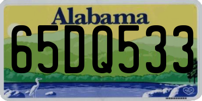AL license plate 65DQ533