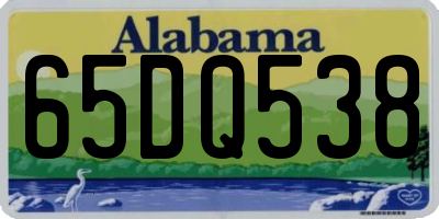 AL license plate 65DQ538