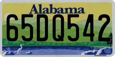 AL license plate 65DQ542
