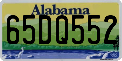 AL license plate 65DQ552