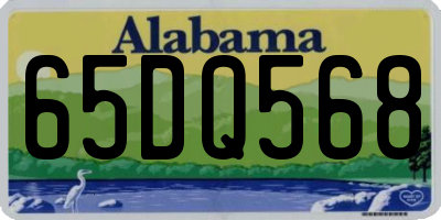 AL license plate 65DQ568