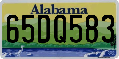 AL license plate 65DQ583