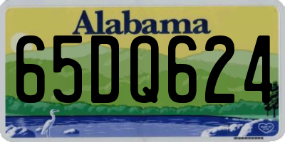 AL license plate 65DQ624