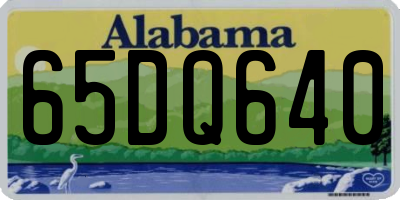 AL license plate 65DQ640