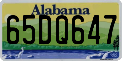 AL license plate 65DQ647