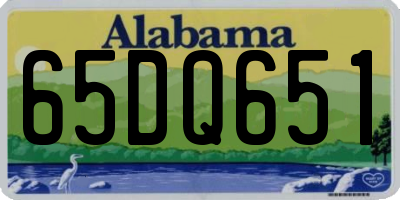 AL license plate 65DQ651