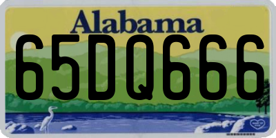 AL license plate 65DQ666