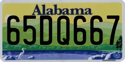 AL license plate 65DQ667