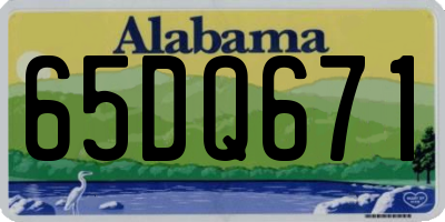 AL license plate 65DQ671