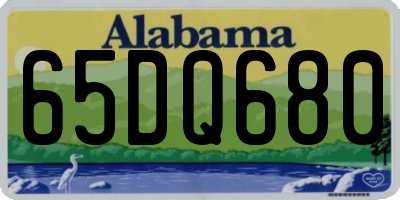 AL license plate 65DQ680