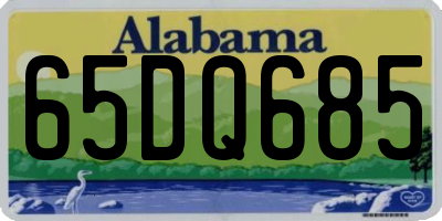 AL license plate 65DQ685