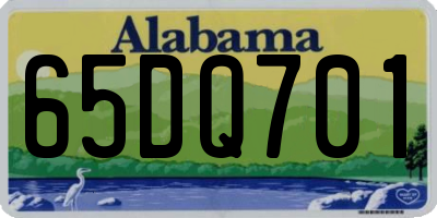 AL license plate 65DQ701
