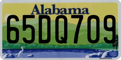 AL license plate 65DQ709
