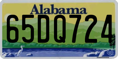 AL license plate 65DQ724