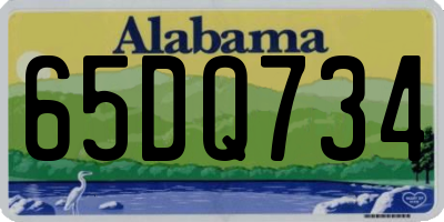 AL license plate 65DQ734