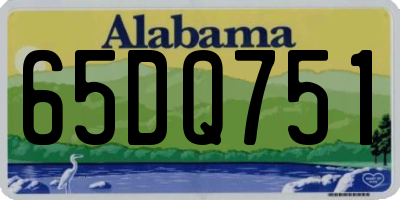 AL license plate 65DQ751