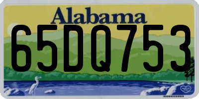 AL license plate 65DQ753