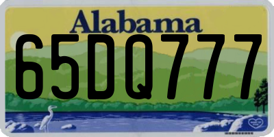 AL license plate 65DQ777