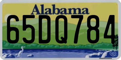 AL license plate 65DQ784